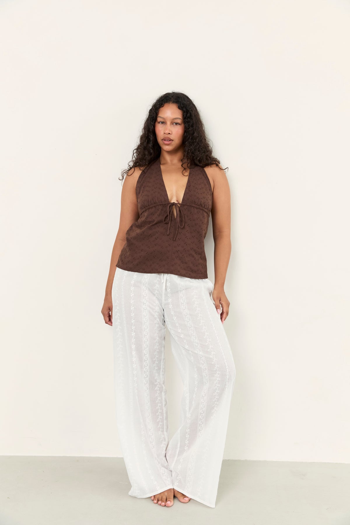 Aimee Halter Top - Espresso | Juni