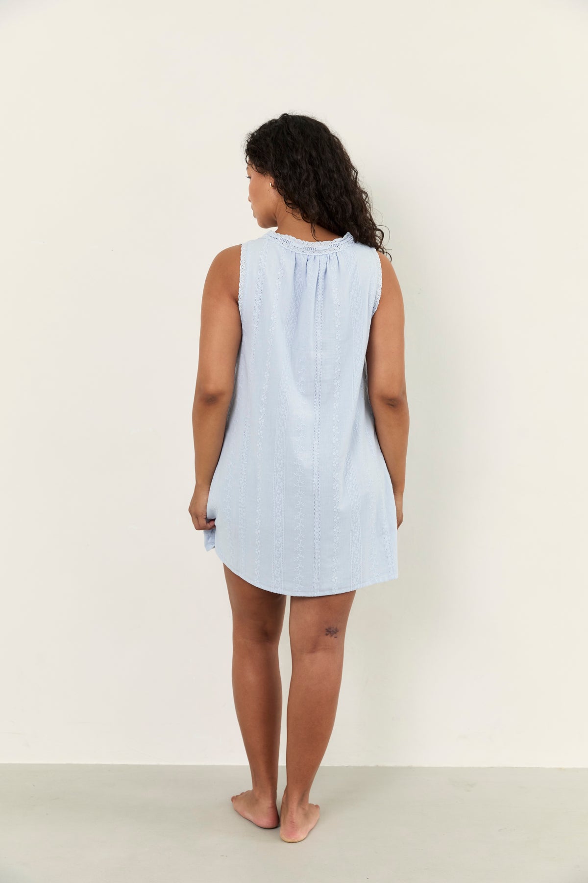 Martina Mini Dress - Stone Blue | Juni