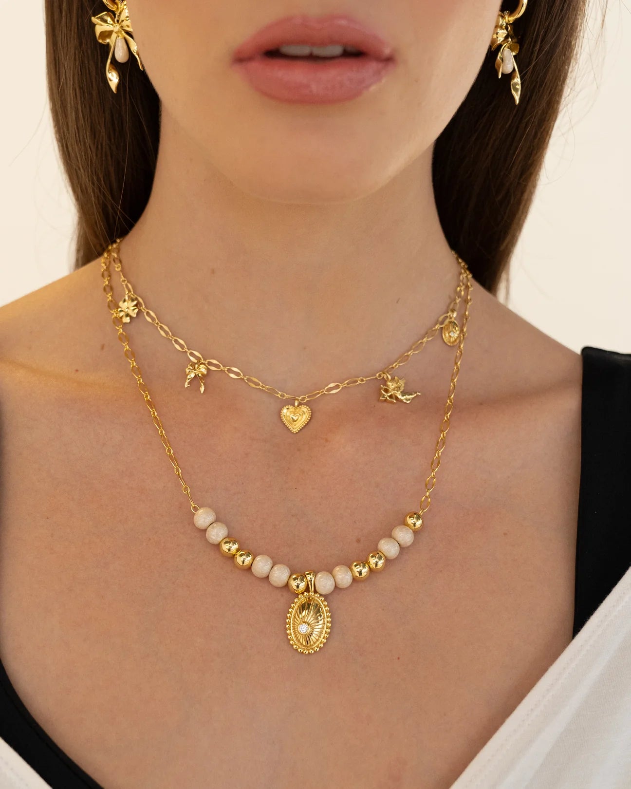 Ophelia Necklace Gold | Mountain & Moon