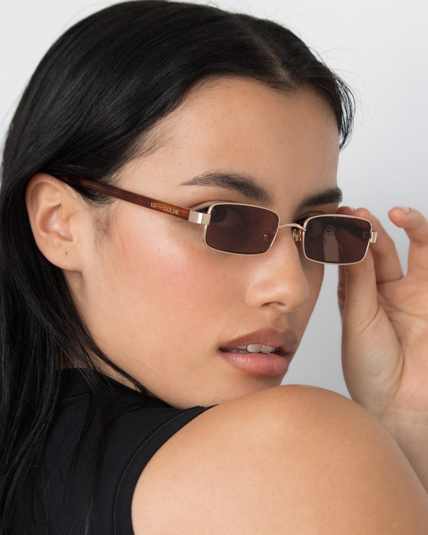 Nina Sunglasses Coffee | Lu Goldie