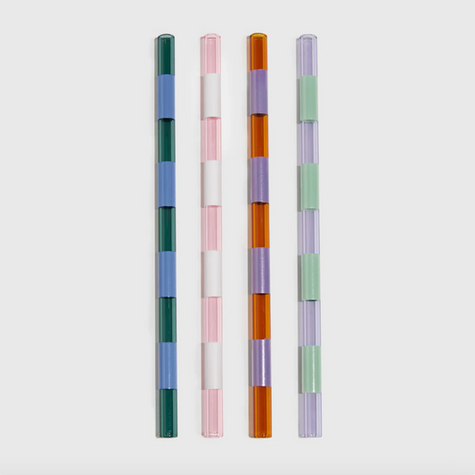 Striped Straws - 4 pack (mixed) | Fazeek