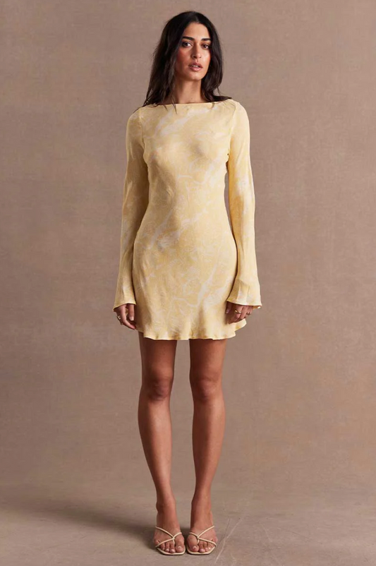 Inara Bias Mini Dress - Butter | Sovere