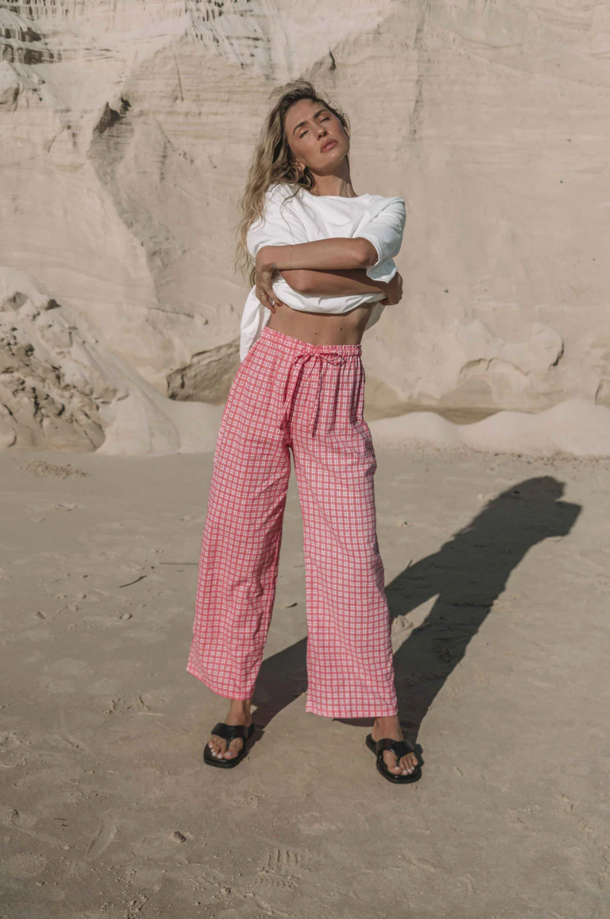 Bobbi Pant Watermelon Gingham | The Hall Store