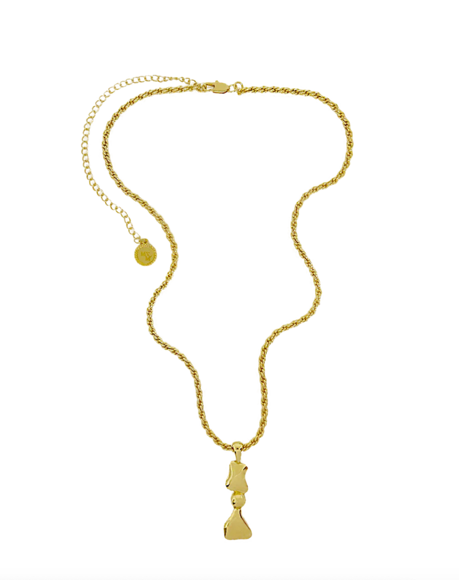 Vita Statement Necklace Gold | Mountain & Moon