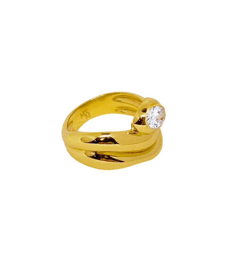 Mila Ring Gold | Mountain & Moon