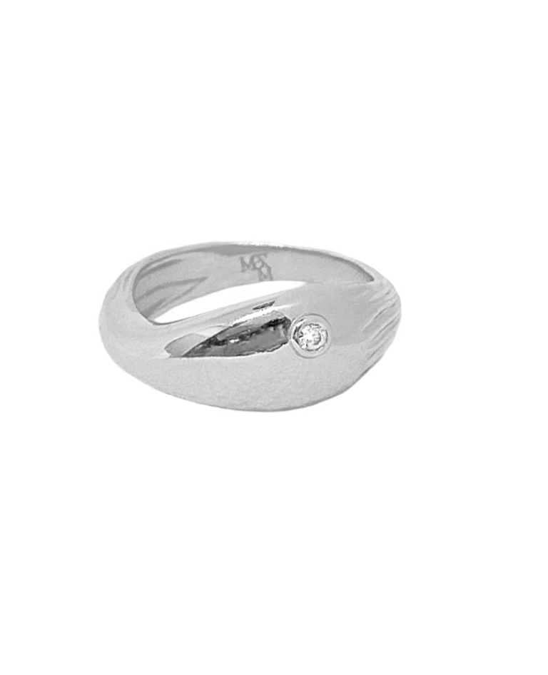 Xana Ring Silver | Mountain & Moon