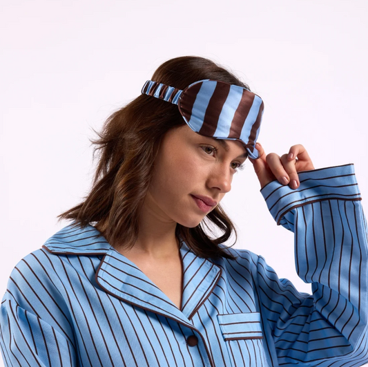 Silk Eyemask Iced Chocolate Stripes | Hommey