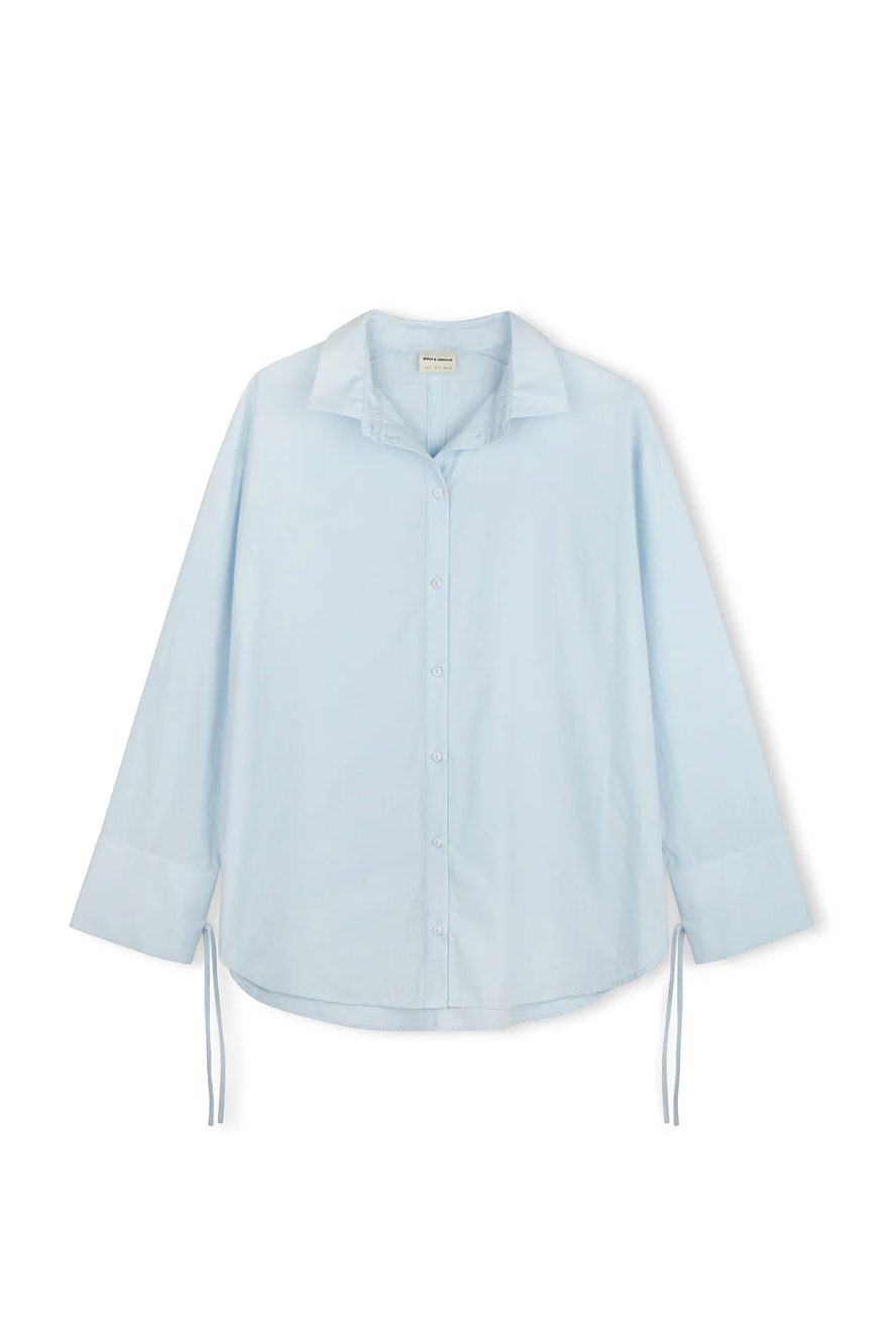 Powder Blue Cotton Tie Shirt | Zulu & Zephyr