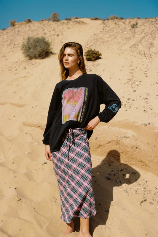 Etoffe Check Column Skirt | Kinga Csilla