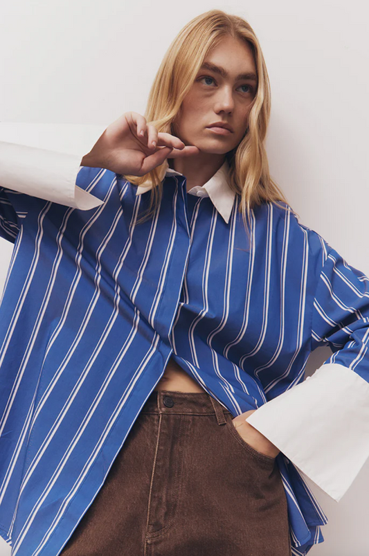 Opal Shirt Blue/White | Blanca