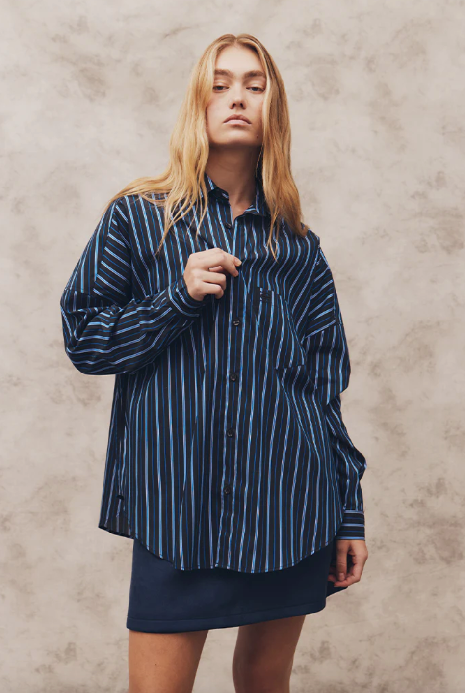 Renata Shirt Navy | Blanca