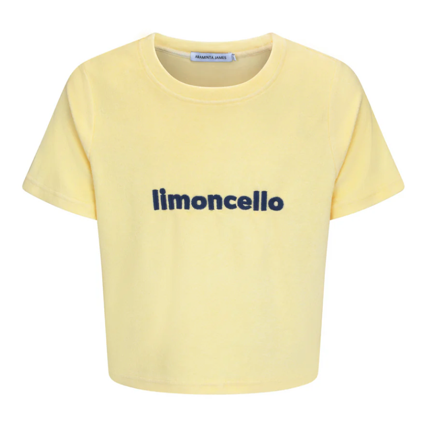 Limoncello Terry Tee - Lemon Cream | Araminta James