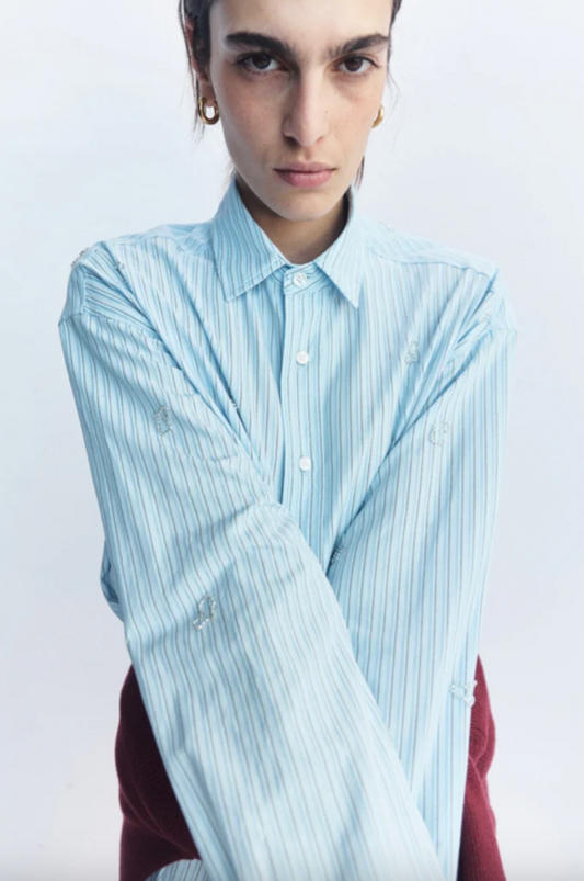 Nyra Shirt Blue | Blanca