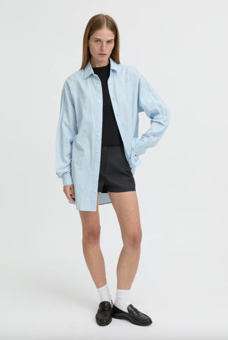 Nyra Shirt Blue | Blanca
