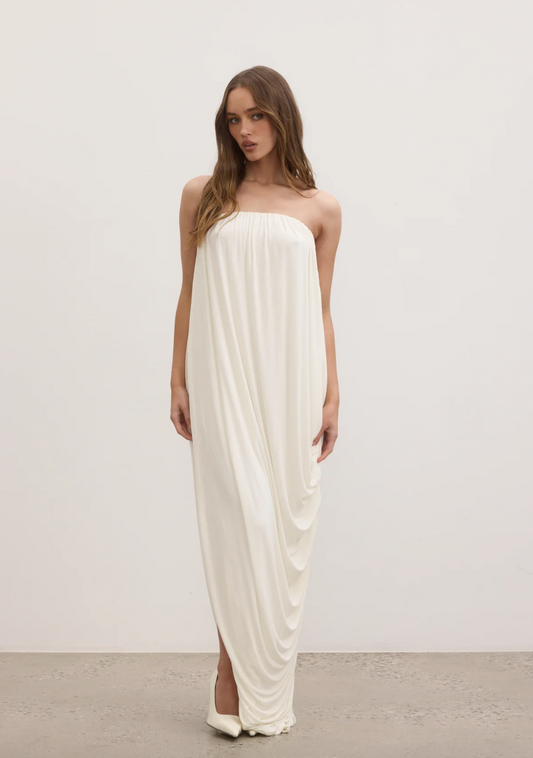 Callista Maxi Dress Ivory | Bayse