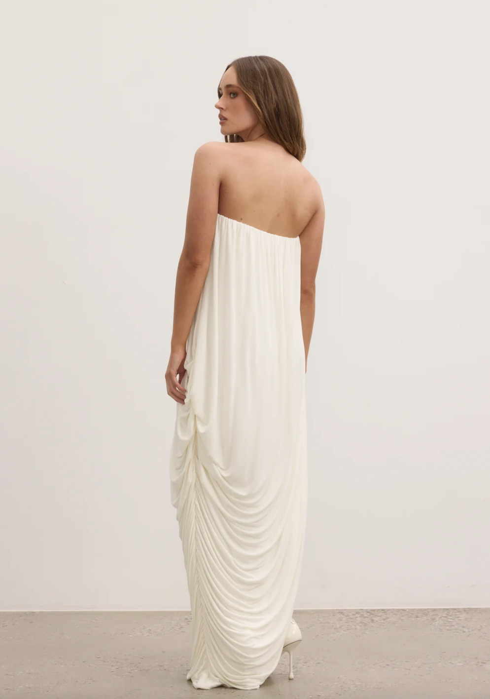 Callista Maxi Dress Ivory | Bayse