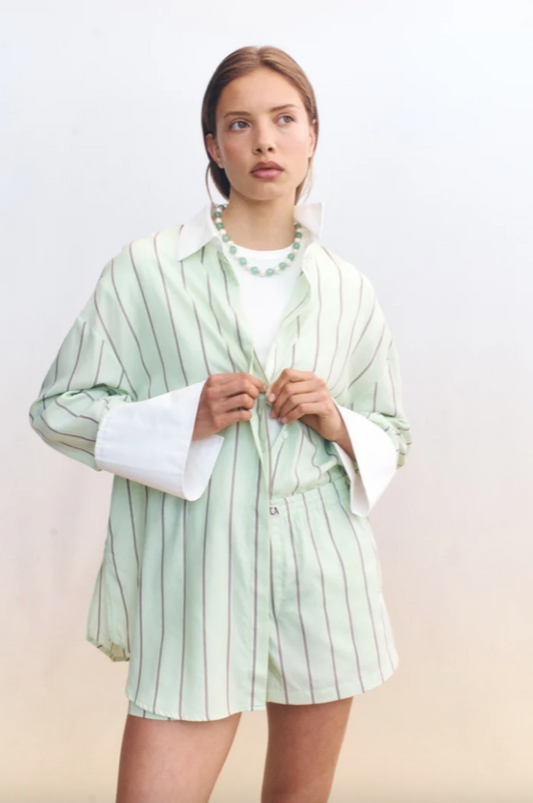 Opal Shirt Pistachio | Blanca