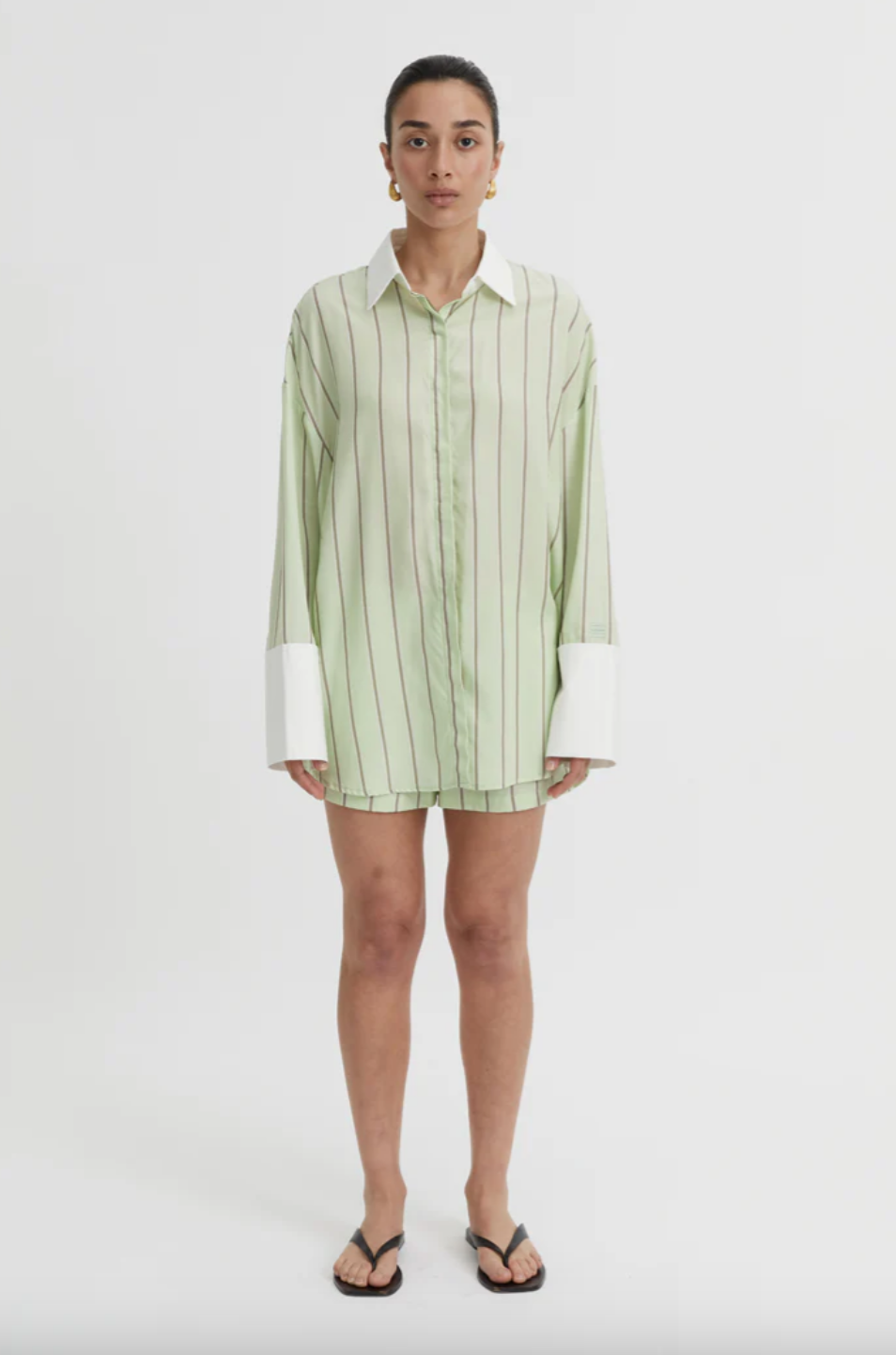 Opal Shirt Pistachio | Blanca