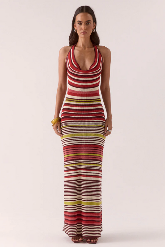 Pandora Knit Dress Stripe | Sovere