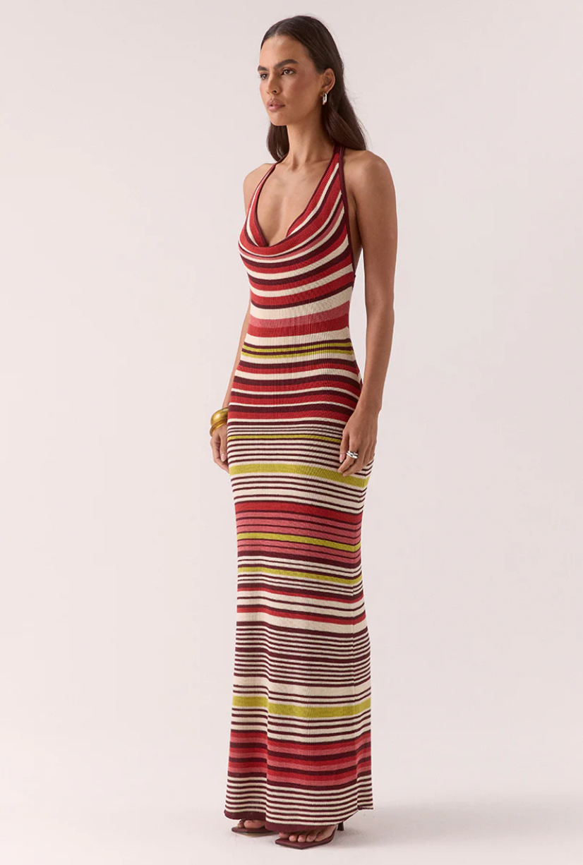 Pandora Knit Dress Stripe | Sovere