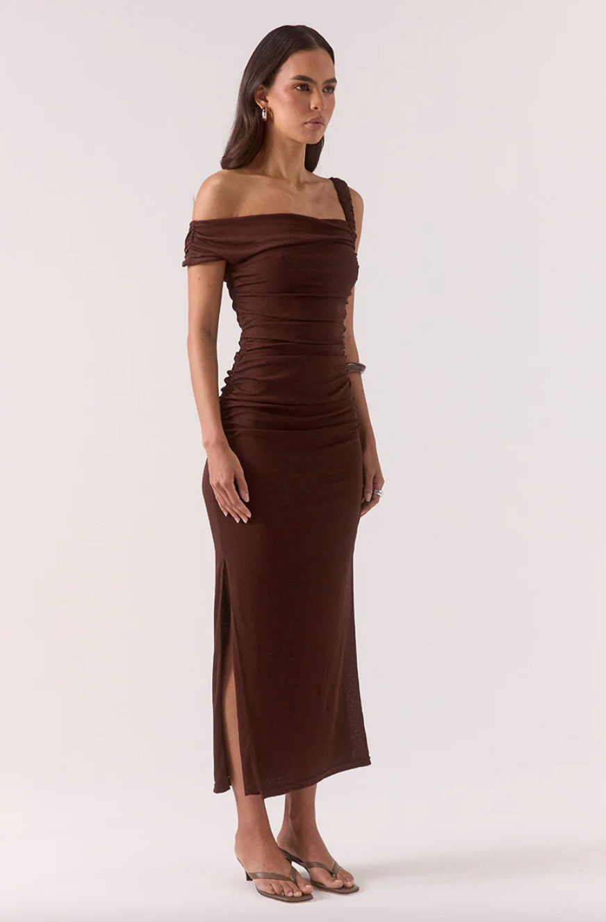 Rua Asym Dress Ganache | Sovere