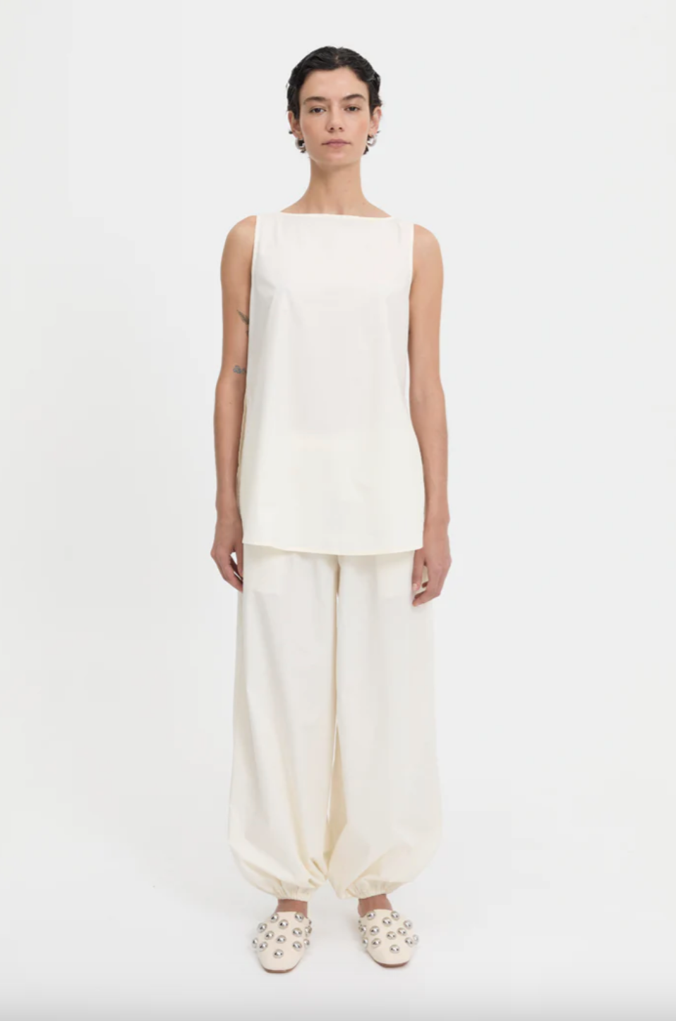 Yan Pants Cream | Blanca Studios