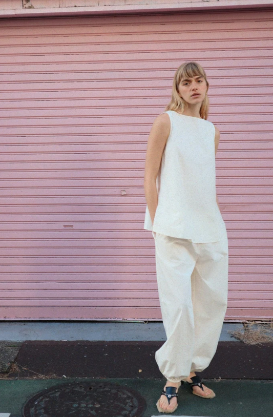 Yan Pants Cream | Blanca Studios