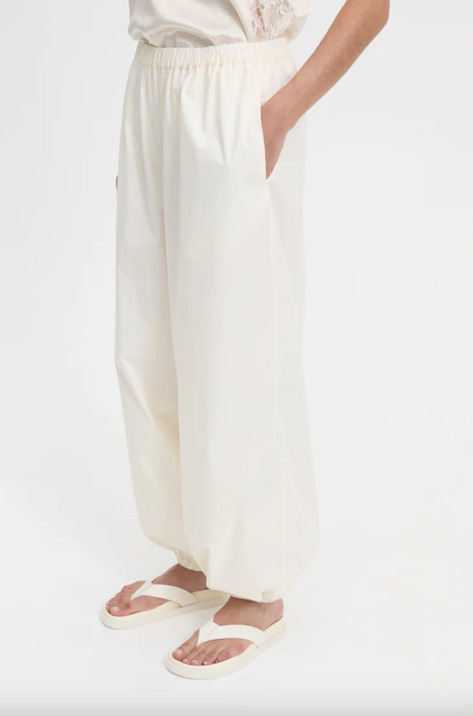 Yan Pants Cream | Blanca Studios