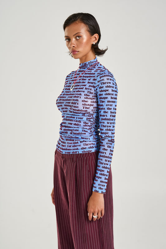 Fortune Teller LS Ruched Top | Summi Summi