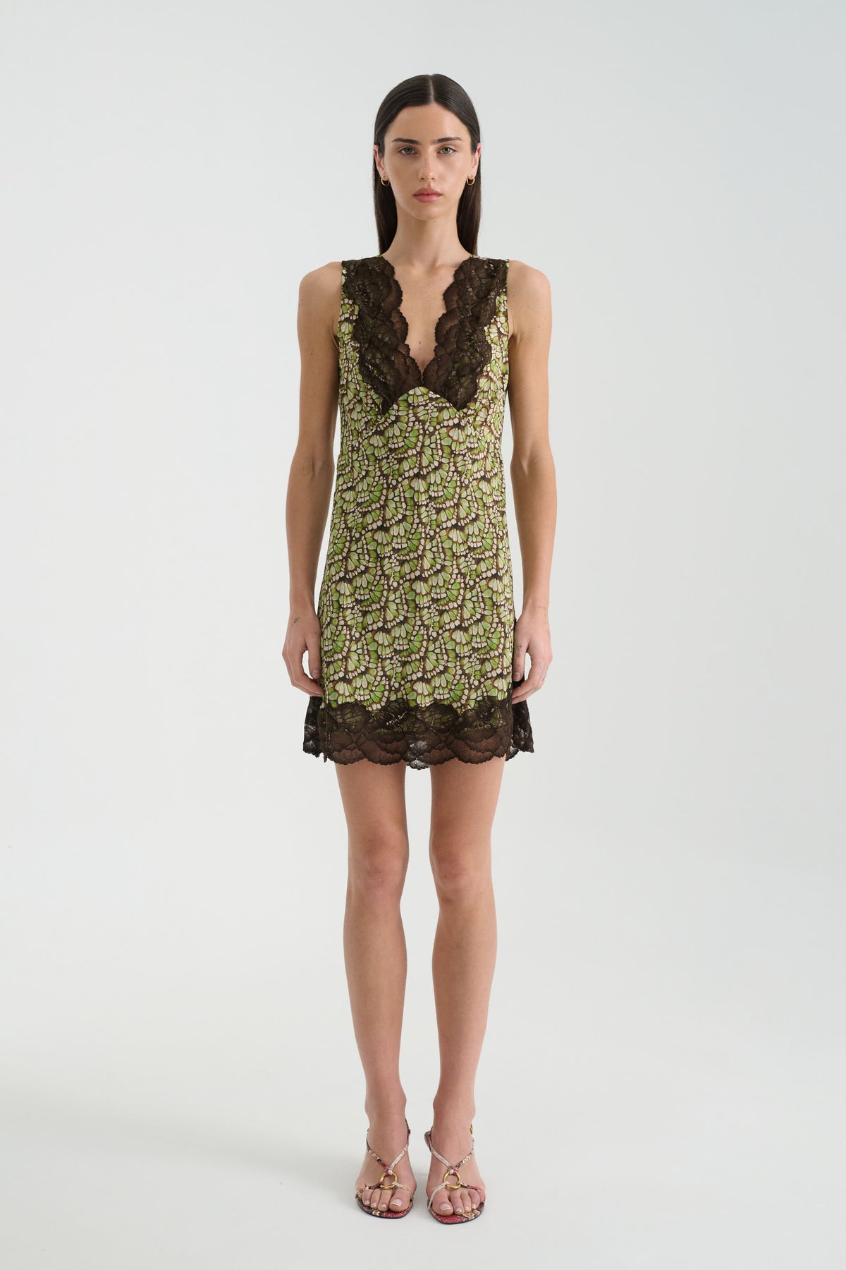 Annie Silk Mini Dress - Papillon | Rowie