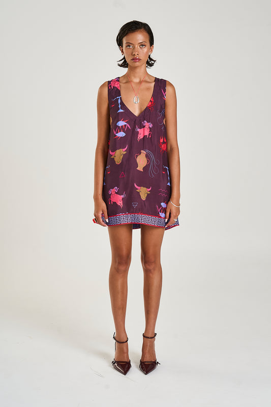 Zodiac V-neck Shift Dress | Summi Summi